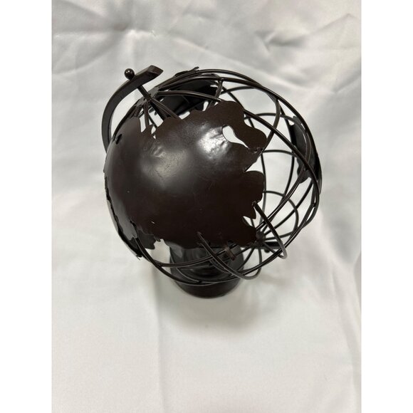 Vintage Style Metal Wire Globe with Raised Continents – Decorative Desk Top 12” - Picture 6 of 9